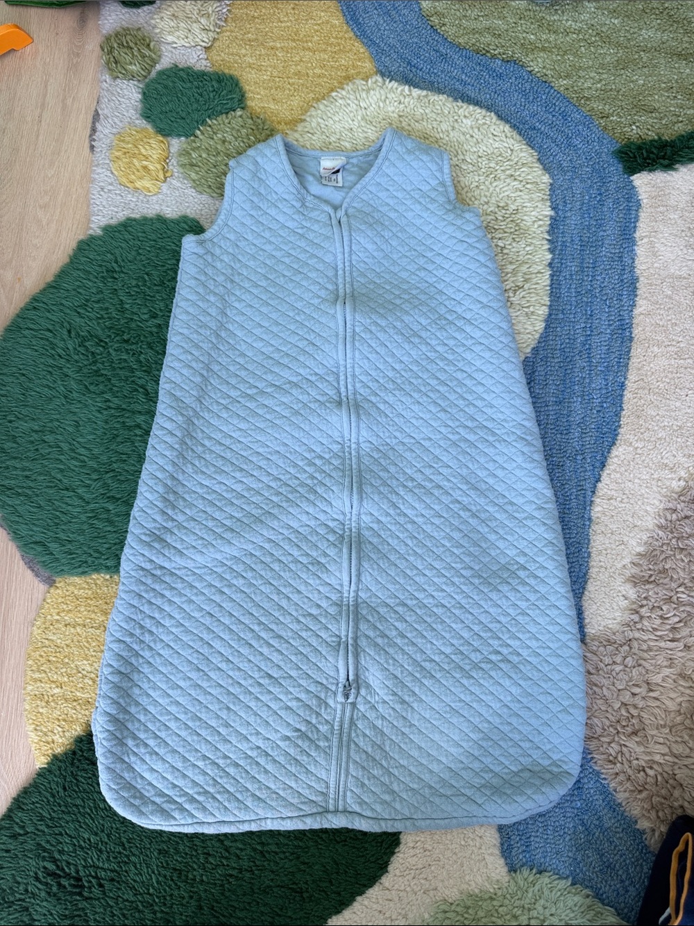 Hanna AnderssonLight Blue Quilted Baby Sleep Sack - Sleeveless Zipper Sleep Sack